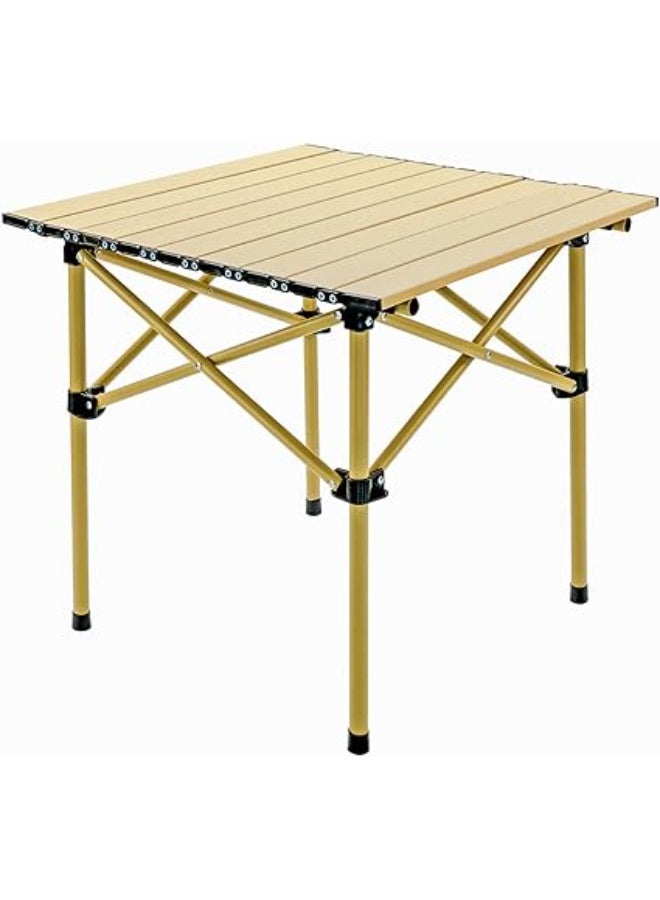 U2PICK Portable Camping Table, Lightweight Folding Camping Table with Carry Bag, Ultralight Outdoor Folding Table, Picnic, Hiking, Fishing, Beach，Khaki - Image 1